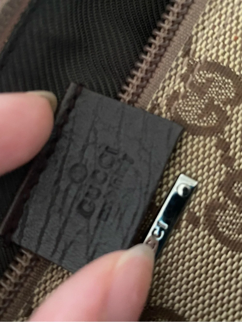 Gucci Brown Monogram Wristlet Clutch